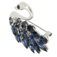 thumbnail image 3 of Broche De Mujer, Broche Personalizado Con Forma De Cisne Brillante Para Decoración De Joyería Para Madre Para Amigos Amantes Para Regalo De Vacaciones ANGGREK Diamantes de imitación plateados azul oscuro, 3 of 8