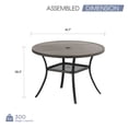 thumbnail image 4 of Vicllax 5-Pcs Round Outdoor Patio Dining Set Table and Chair Modern Style Metal for Deck Garden, 4 of 7