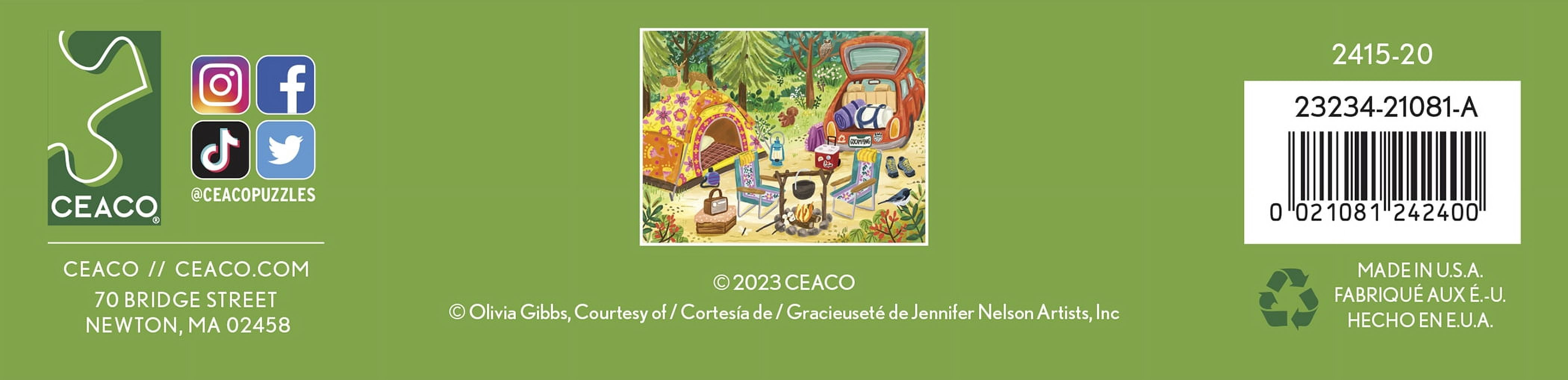 Ceaco 500 Piece Go Camping! (Olivia Gibbs) Interlocking Jigsaw Puzzle