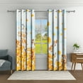 thumbnail image 2 of Aofoto Thanksgiving Fall Curtains for Living Room,Autumn Falling Maple Leaves Window Treatment,2 Panels, 42x84 inches, 2 of 5