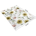 thumbnail image 4 of White Pink Flower Green Leaf Pattern Blanket,Comfortable Soft Lamb Wool Throw Blanket,All Season,Warm Lightweight Blankets for Sofa Bed Couch Living Room Chair,40"x50", 4 of 4