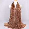 thumbnail image 1 of Foulard Légère Rayée Argentée Châle Tissu Doux pour la Mode Quotidienne, 1 of 10