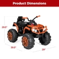 thumbnail image 7 of Best Choice Products 12V Kids Ride-On ATV Quad w/ Bluetooth, 3.7mph Max, Treaded Tires, LED Lights, Radio - Orange, 7 of 7