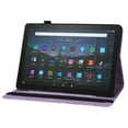 thumbnail image 3 of TECH CIRCLE Butterfly Case for 11" Fire Max 11 (13th Generation - 2023), PU Leather Protective Case with [Adjustable Viewing Stand Angles / Card Holder] Lightweight Folio Slim Classic Cover,Purple, 3 of 6