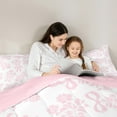 thumbnail image 6 of jejeloiu Cute Bowtie Ribbon 7-Piece Twin Bedding Sets,Retro Flowers Bedding Comforter Set,Pink Bow Knot Sheet Sets For Girls Kids,Breathable Home Decor Reversible, 6 of 8