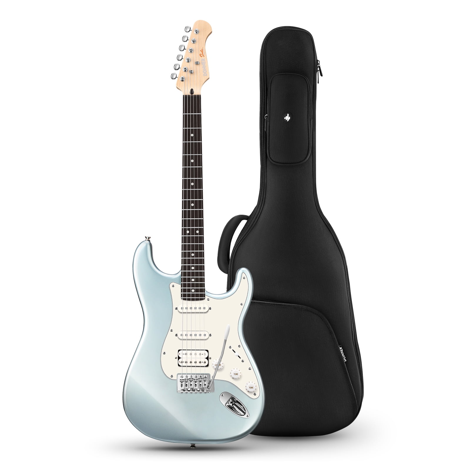 Donner Electric Guitar, 39" Beginner Electric Guitar HSS Pickup Coil Split, Blue
