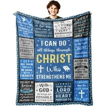 Christian Gifts for Men, Religious Gifts for Men, Baptism Gifts for Boys, Spiritual Inspirational Gifts for Men, Bible Catholic Gifts, Confirmation Gifts for Boys, Christian Blanket