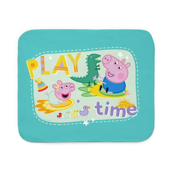 CafePress - Peppa Pig: Play Time - Sherpa Fleece Throw Blanket 60" x 50"
