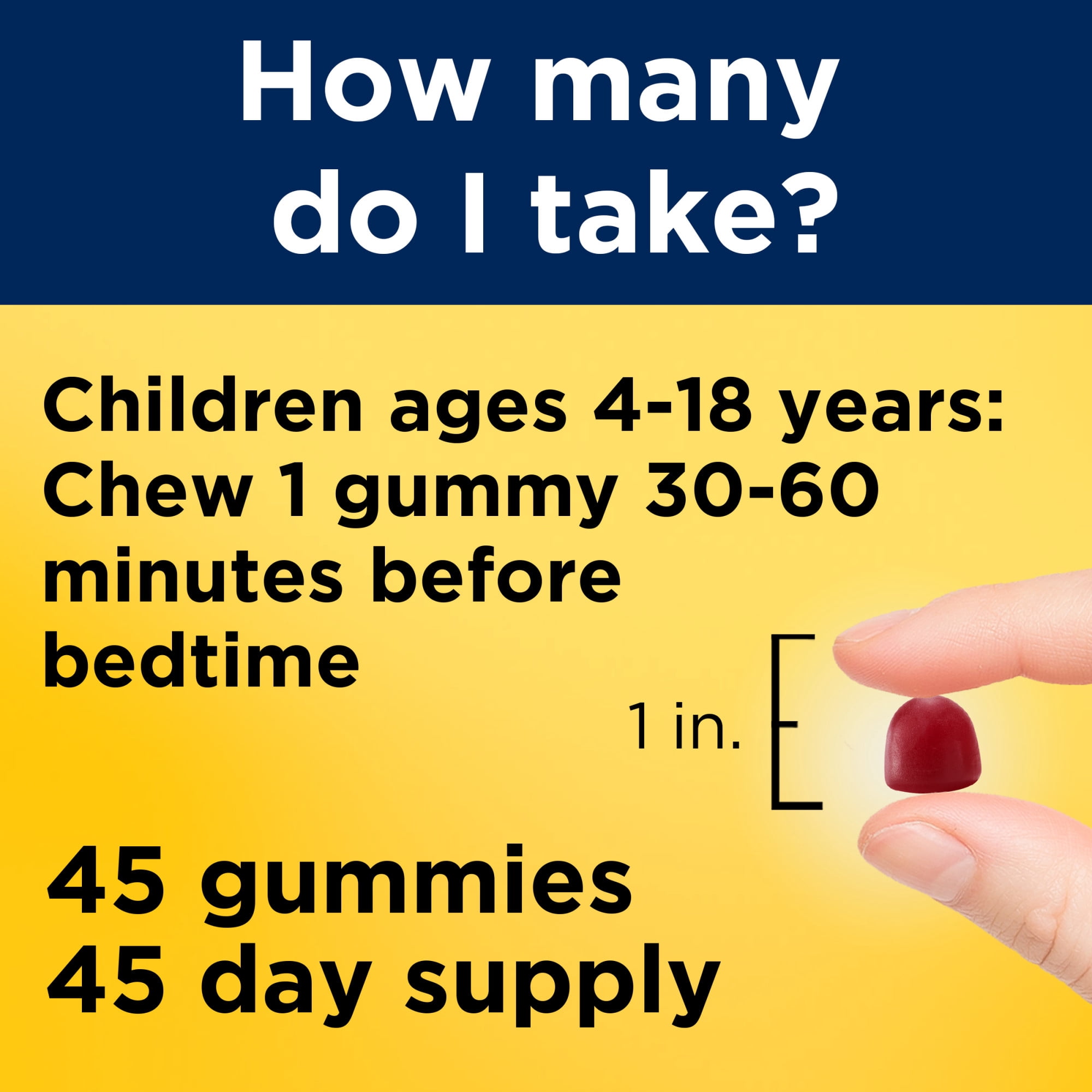Nature Made Kids First Sleep, Kids Melatonin Gummies, 100% Drug Free Sleep Aid, 45 Count
