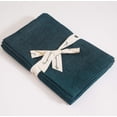 thumbnail image 5 of Fingercraft Cloth Napkins, 100% Linen Table Napkins, 20 in x 20 in, Set of 6, Teal, 5 of 7
