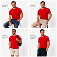 thumbnail image 5 of Elite by Cottmark Men’s Crew Neck Premium Soft T-Shirt, Red, Size 4XL, 1-Pack, 5 of 9