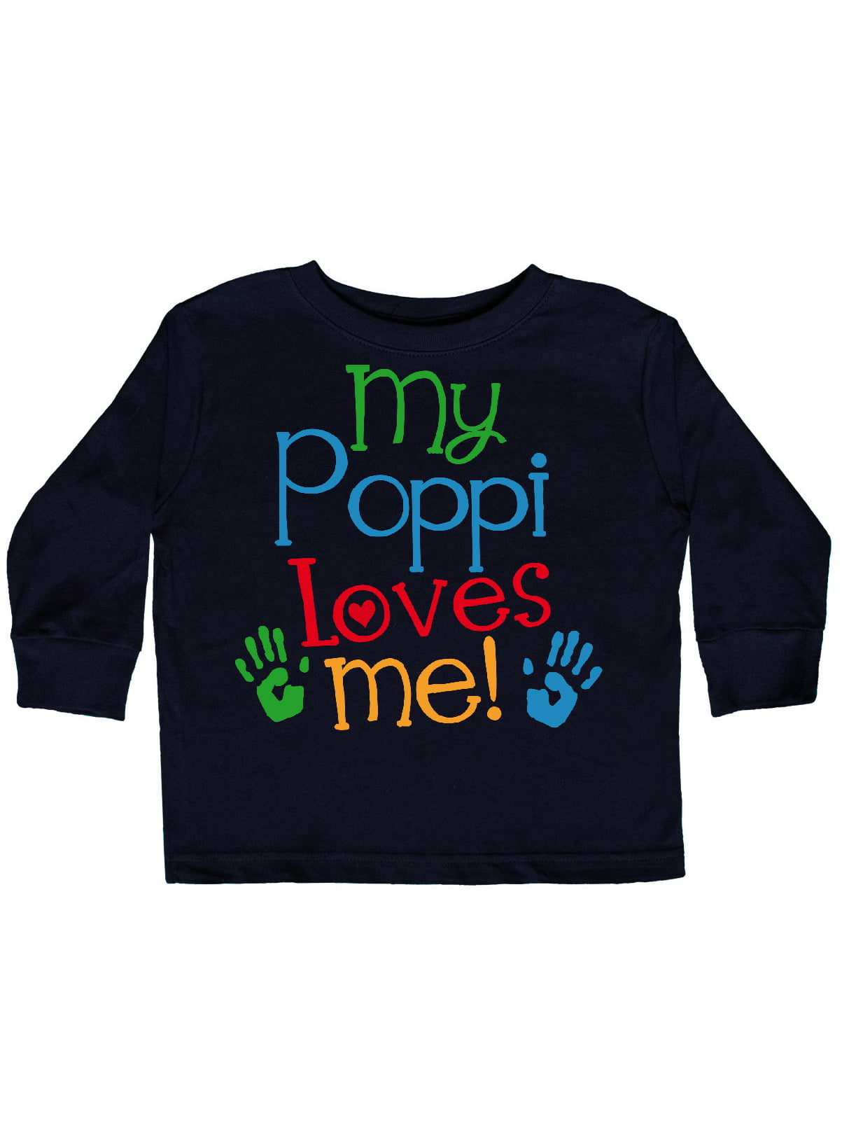 inktastic My Poppi Loves Me with Bunny and Easter Toddler Long Sleeve T-Shirt 