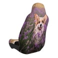 thumbnail image 2 of Fuzoiu Dog in Lavender Flowers Print Elastic Car Seat Covers, Seat Cover Protector,Universal Fit Interior Covers for Most Cars,Washable Seat Cover Non Slip for SUV,Sedan,Van, 2 of 5