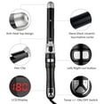 thumbnail image 5 of Rotating Curling Iron 1 Inch, Automatic Curling Wand, Professional Hair Curler with Long Barrel, 13 Adjustable Temps, 30s Instant Heat, 1H Auto Off, 110-240V Dual Voltage & Anti-Scald, 5 of 9