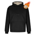 thumbnail image 5 of GERsome Men's Sherpa Hoodie Pullover Winter Thick Warm Fleece Lined Hoodies Athletic Sweatshirts with Kangaroo Pouch Pocket S-3XL, Black/S, 5 of 8