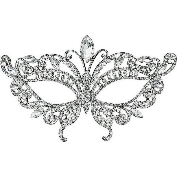 Nupcial Rhinestone Mascarada Máscara de ojos Bola Fiesta de Halloween Princesa de Halloween Máscara de diamantes