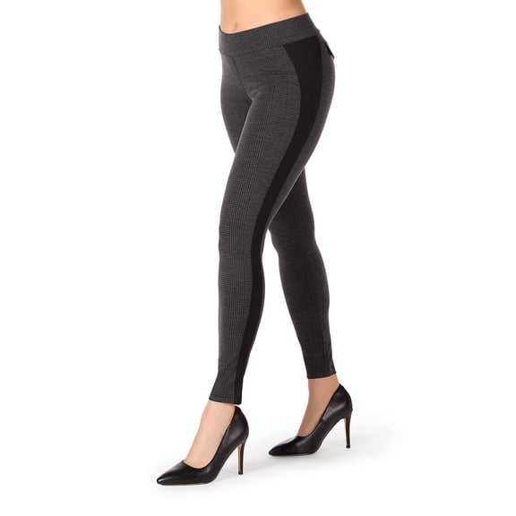 MeMoi Women's Menswear Chic Leggings - Womens - Female (M-L, Black)