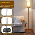 thumbnail image 3 of Vesteel Floor Lamp for Living Room, Modern Standing Lamp with 3 Color Temperatures & Linen Lampshade, Pole Lamp for Bedroom Living Room Office, Black, 3 of 8