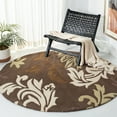 thumbnail image 2 of SAFAVIEH Soho Morgan Floral Wool Area Rug, Brown/Multi, 6' x 6' Round, 2 of 8