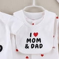 thumbnail image 5 of CAUYDY Preemie Girls Outfits Newborn Boys Clothes Baby 2 Romper + Warm Hat + Bib + Socks 5Pcs Cotton Set for Unisex Infant Fall Winter Sizes 0-3 Months,White, 5 of 5