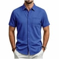 thumbnail image 2 of Guluxicc Men's Golf Shirts with Pockets Button Down Collared Short Sleeve Tops for Everyday Wear Business Casual Outfits, 2 of 9