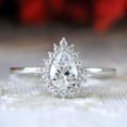 thumbnail image 7 of 1.20 Cts Certified Pear Shape Moissanite Solitaire Engagement Ring, 18K White Gold Plated Ring /925 Sterling Silver Ring, 7 of 7