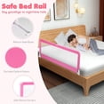 thumbnail image 6 of YYAo Bed Guard Rails,Bed Fence,Bed Gate for Baby,59 Inch Folding Breathable Baby Bed Rail Guard with Safety Strap-Pink, 6 of 8