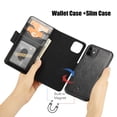thumbnail image 2 of Casus Removable Wallet Cover Magnetic Phone Case for iPhone 12 mini - Blue, 2 of 5