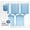 Blue & Clear, variant on PLASTICPRO Plastic Wine Glasses Disposable 9 oz Plastic Cocktail Cups, 10 Pack