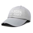 thumbnail image 3 of DALIX Grandpa Est. 2023 Fun Gift Embroidered Dad Hat Cotton Cap in Gray, 3 of 5