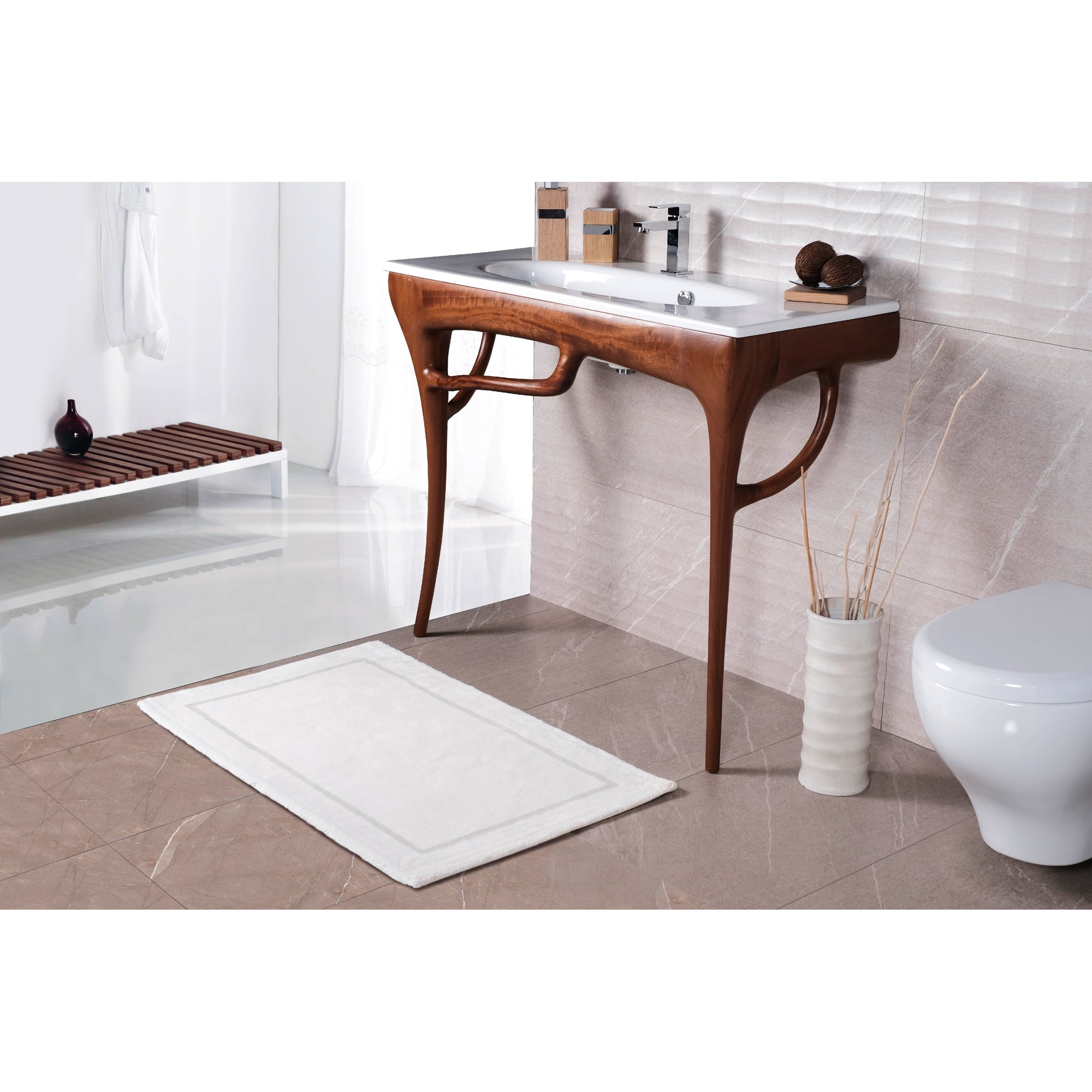 100% Cotton Stylish Bath Mats by DLX