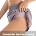 thumbnail image 6 of Xhshgfbi Elastic Waist Running Sport Short Womens Athletic Workout Skorts for women with pockets Purple XXL, 6 of 6