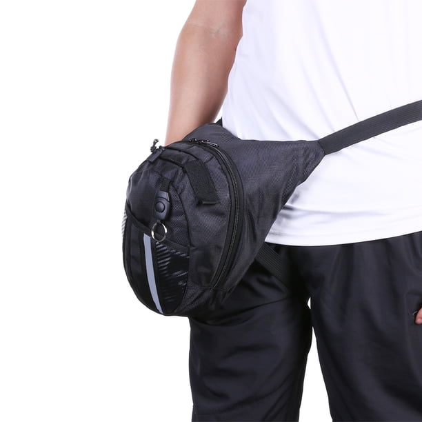 Bolsa De Pierna Bolsa De Pierna Bicicleta Riñonera Molle para pierna de motocicleta para hombre, riñonera para muslo (textura de carbono)