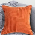 thumbnail image 4 of Funda de almohada de pana con costuras a rayas y borde ancho, almohada de sofá, adecuada para decorar el sofá del salón, 4 of 7