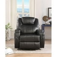 thumbnail image 2 of Bowery Hill Contemporary Faux Leather Rocker Recliner with Massage in Black, 2 of 6