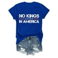 thumbnail image 4 of HXWCHs T-Shirt Uni pour Femme Col Rond Profond Mode Décontractée T-Shirt à Col Rond pour Femme Manches Courtes Imprimé Haut pour Tous les Jours L Bleu, 4 of 4