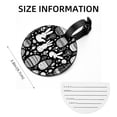 thumbnail image 5 of Black and White Easter 2Pcs PU Leather Round Luggage Tags with Privacy Cover and Name ID Tag for Suitcase, Handbags, Backpacks, School Bags, 5 of 6