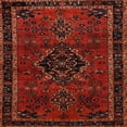 thumbnail image 1 of Ahgly Company Machine Washable Indoor Square Traditional Tomato Red Area Rugs, 4' Square, 1 of 7