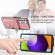 thumbnail image 4 of Funda para Samsung Galaxy A52 de piel sintética con acabado galvanizado y tarjetero (negra), 4 of 5