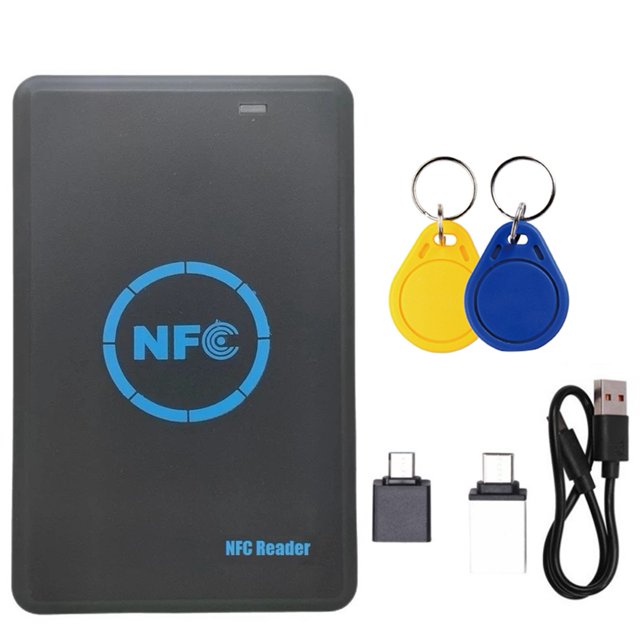 Duplicador de Chip Inteligente RFID de 5 Frecuencias + Lector de Llaveros 2xCUID NFC, Copiadora, HID 125K/ IC/ID 13.56M, Clonador de Tokens 125K.