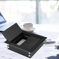 thumbnail image 3 of 2Pcs Desk Cable Grommet 80x80mm,Computer Cable Outlet Desk Caps Aluminum Surface Port Hole Covers（black）, 3 of 5