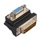 thumbnail image 2 of DQrwqpou 2 uds DVI-I 24 + 5 a VGA 15 pines 90 ° Adaptador convertidor ángulo recto HD, 2 of 5