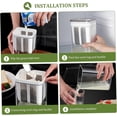 thumbnail image 4 of Yogurt Strainer 1100 ML BPA Fine Mesh Lid Leakproof Juice Filter Nut Milk Maker for Thick Greek Yogurt Soybean Milk, 4 of 5