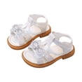 thumbnail image 6 of KPOPLK Girls Sandals with Adjustable Straps Open-Toe Summer Outdoor Sport Sandals for Toddler/Little/Big Kid Size 11,White, 6 of 6