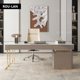 thumbnail image 5 of Rock Slab Desk Small Apartment Scandinavian Study Luxury Office Desk Computer Desk Modern Writing Desk Desk Home My Lux Decor Round, 5 of 10