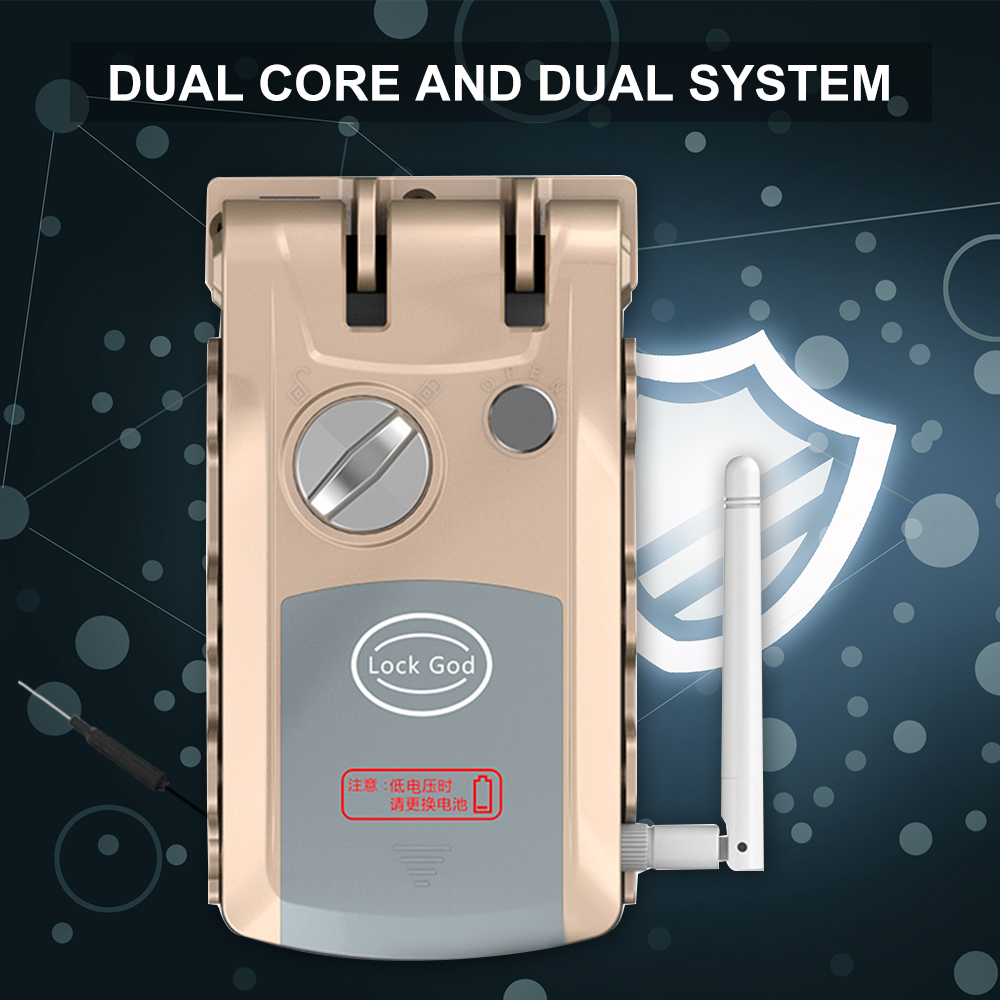 Invisible Smart Door Lock Remote Control BT Automaticselflock