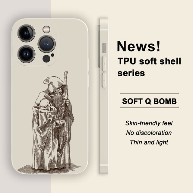 Show off Your Fun Side with this Eye-catching Cartoon Design Matte Silver Phone Cover for iPhone 15 Pro Max 14 13 12 Pro 11!