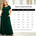 thumbnail image 6 of Aiyino Women's Maxi Dresses Short Sleeve Casual Long Dresses Loose with Pockets, 6 of 9