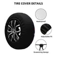 thumbnail image 5 of DouZhe Waterproof Spare Tire Cover, Usa America Stars Prints Adjustable Wheel Covers Fit for Jeep Trailer RV SUV Car, 16 inch, 5 of 7