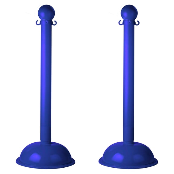 3 Inch Blue Heavy Duty Stanchion (2 Pk)